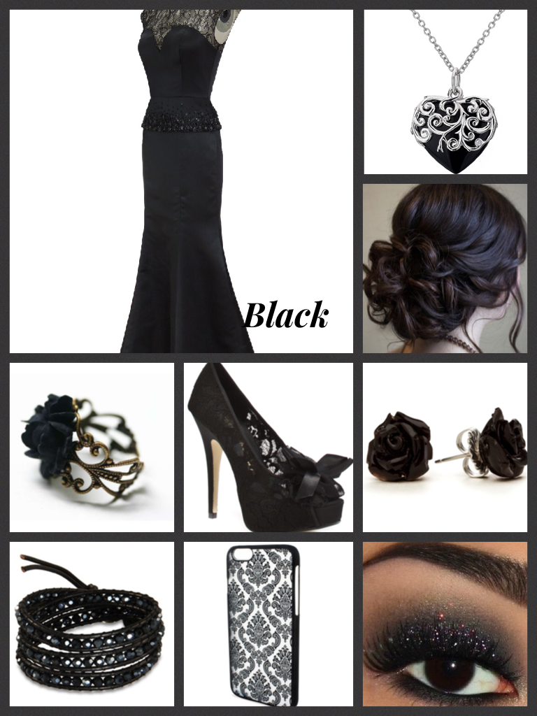 Black prom night outfit set 