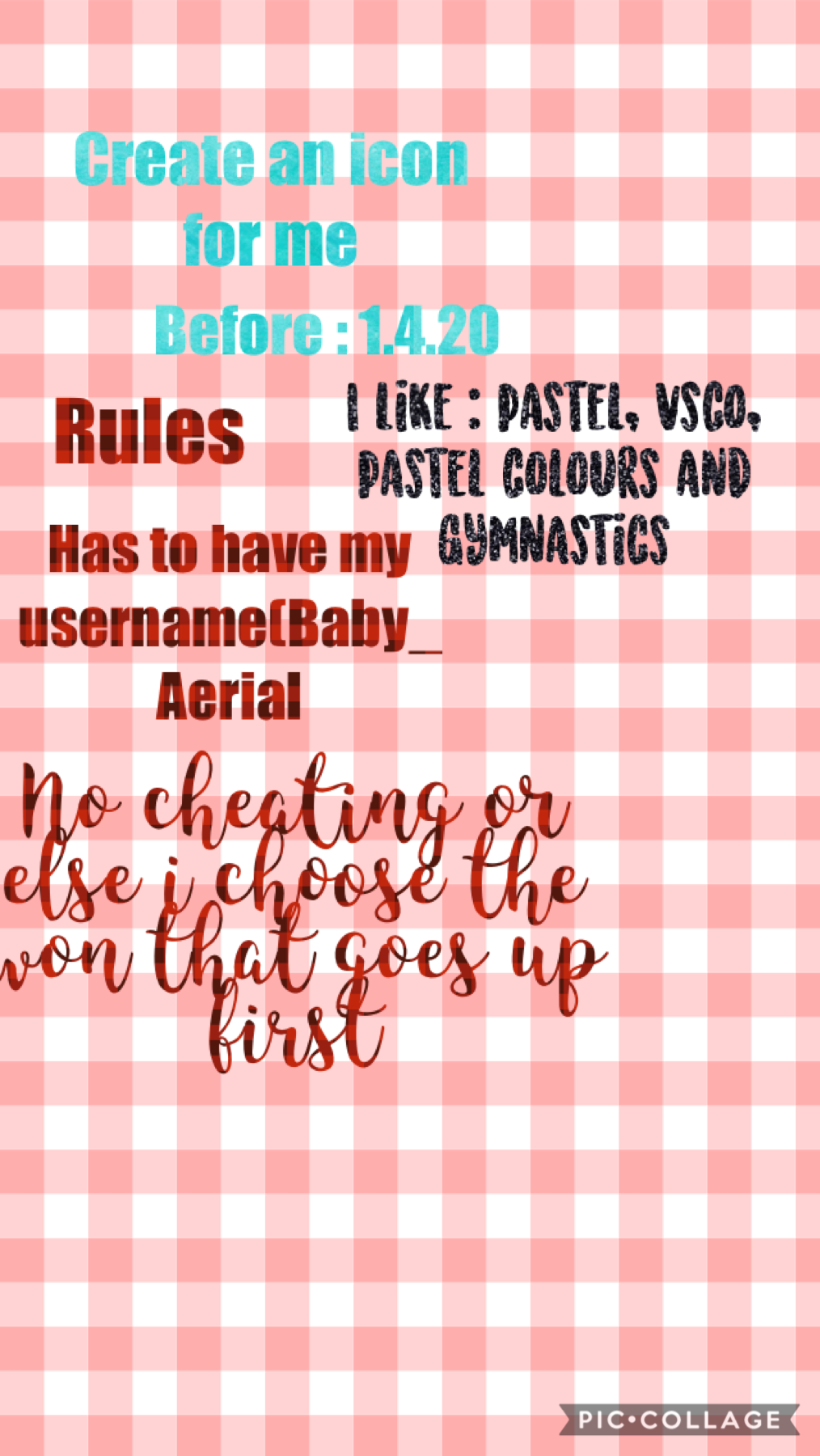 Best before: 1/4/20 please no cheating and make it very very very cool💖