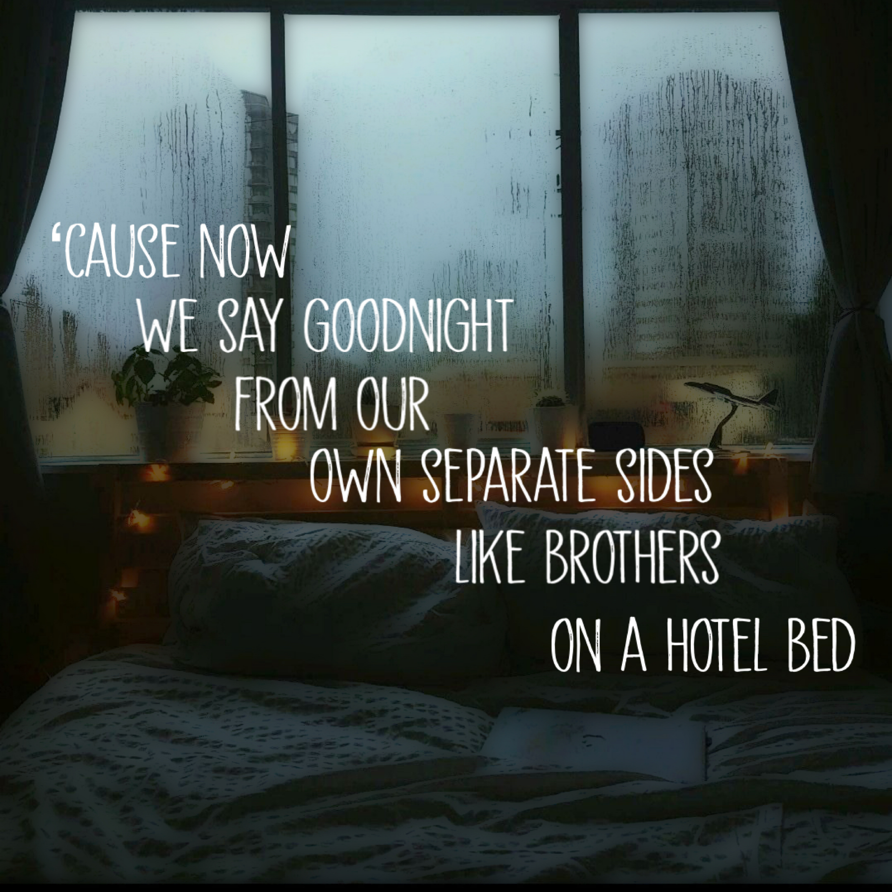 Brothers on a Hotel Bed// Death Cab For Cutie

There’s a reason I wanted to make one for this song m(._.)m