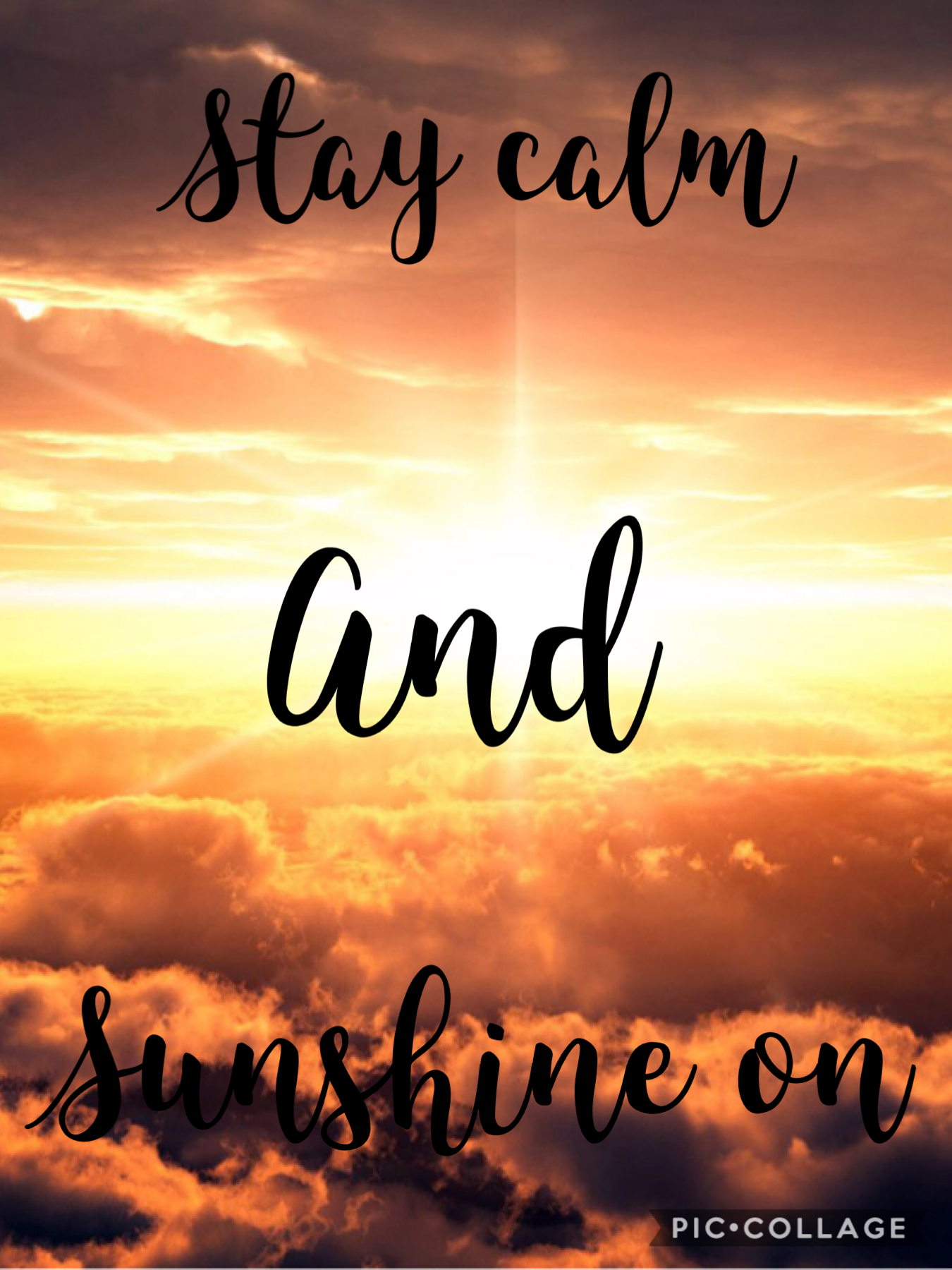 Stay calm and sunshine on! 😁😁