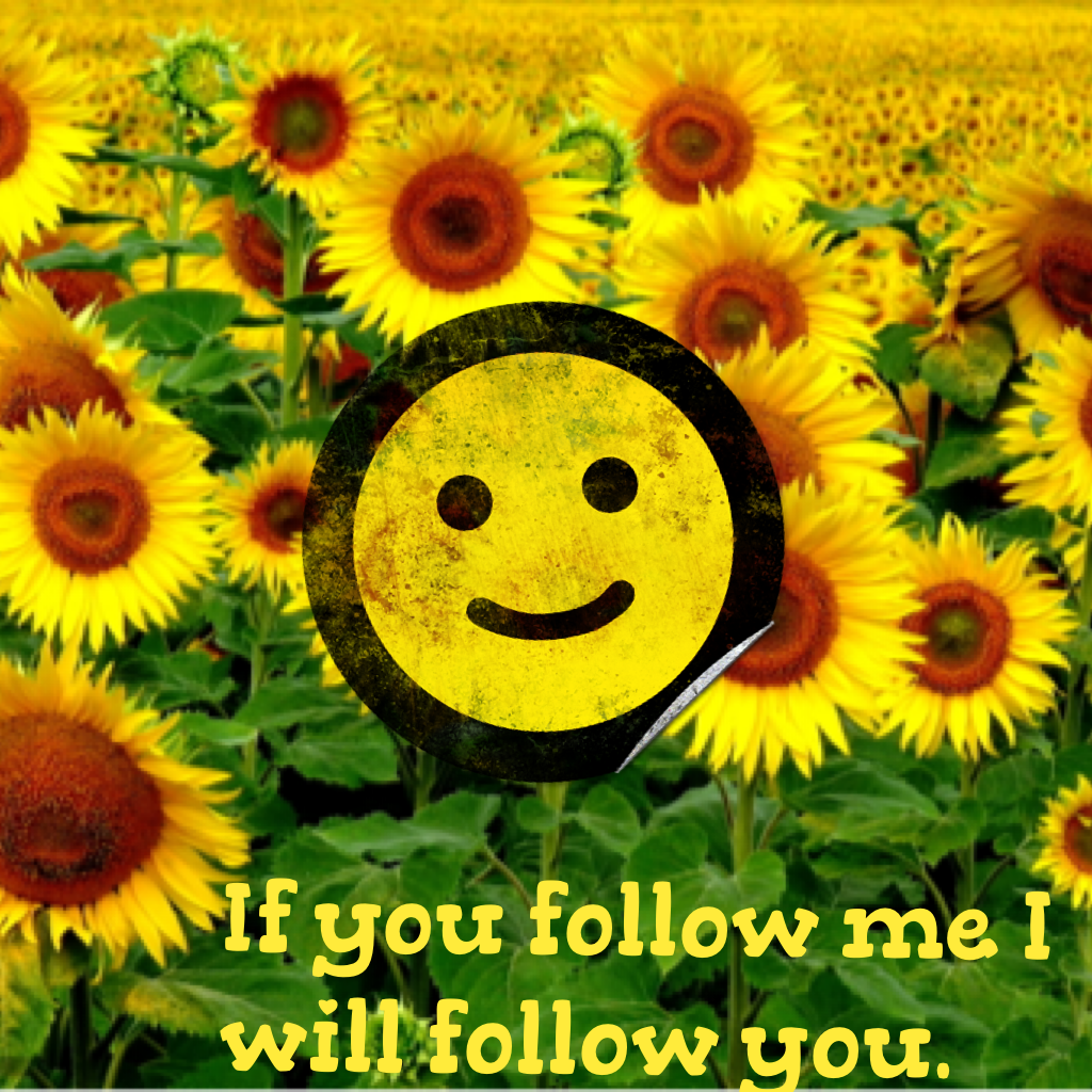 If you follow me I will follow you.