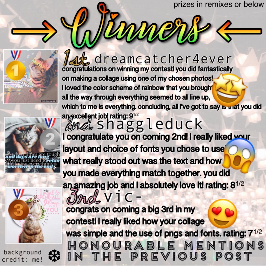 🏆CoNgRaTs!🏆 Remember to get prizes!🎉🎁