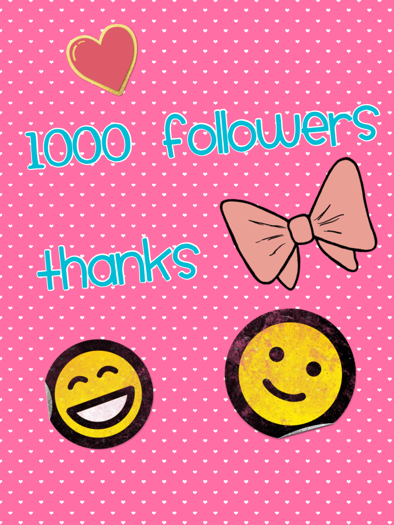 1000 followers 

Thanks