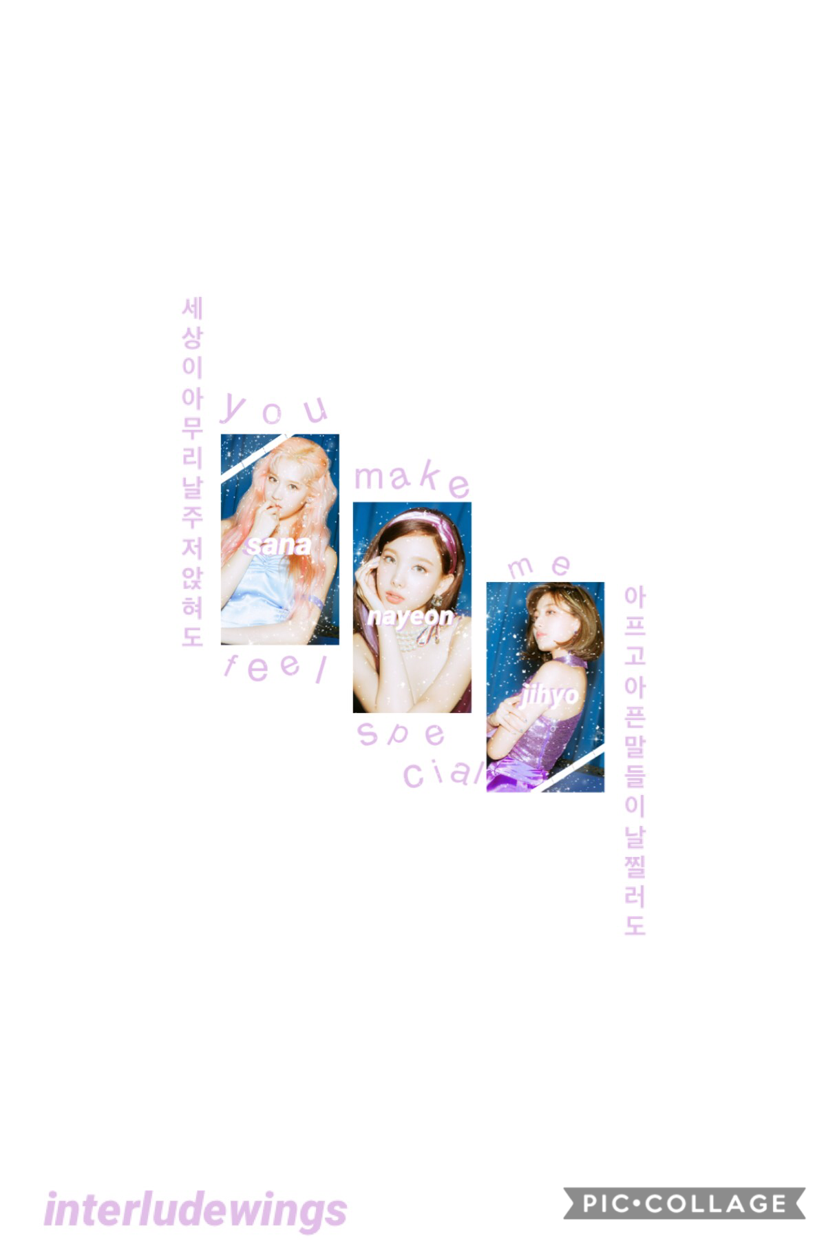 🍬 open 🍬
sana, nayeon, jihyo~twice 
feel special is such a good song and i’m obsessed w their comeback!! i really love the concept! 