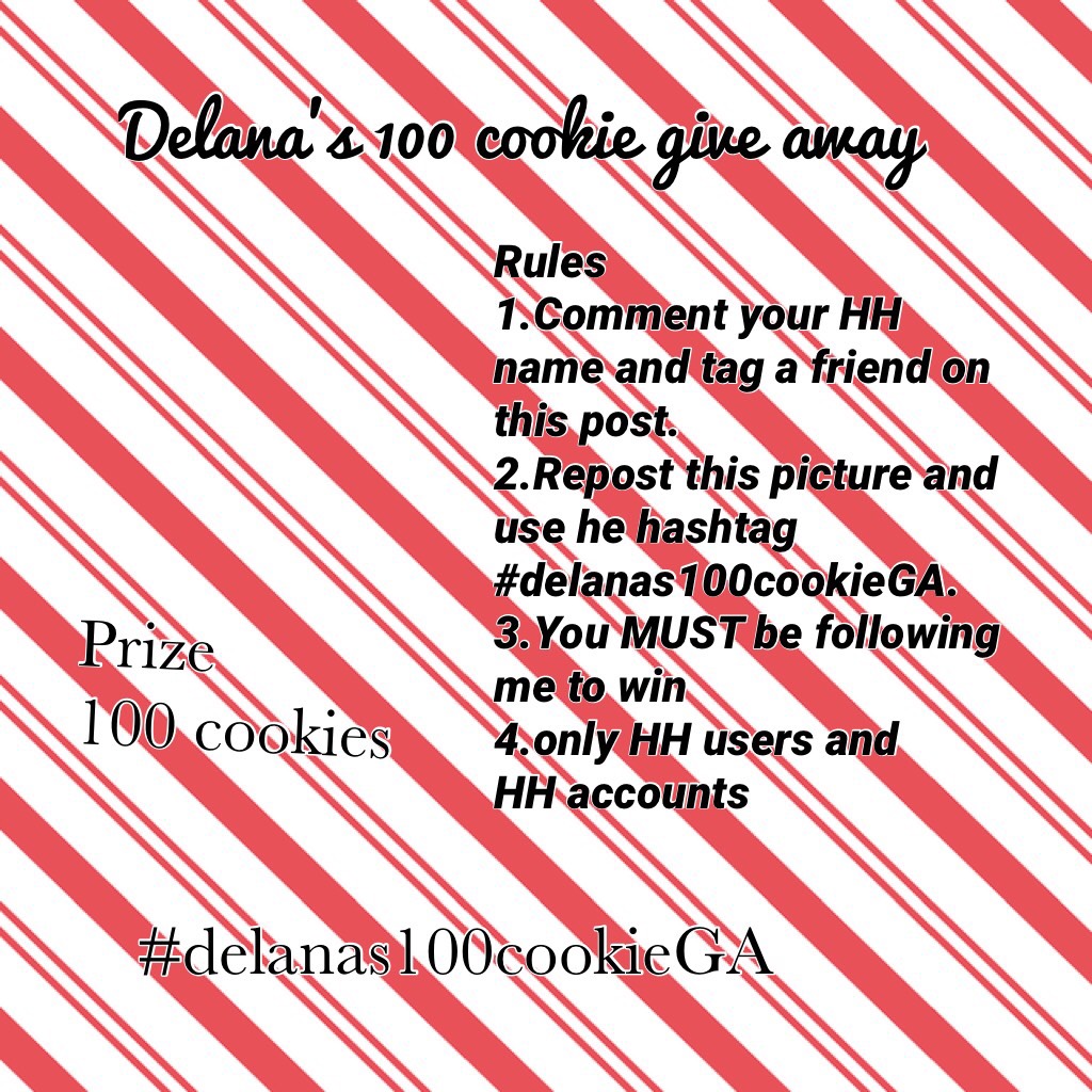 Delana’s 100 cookie give away