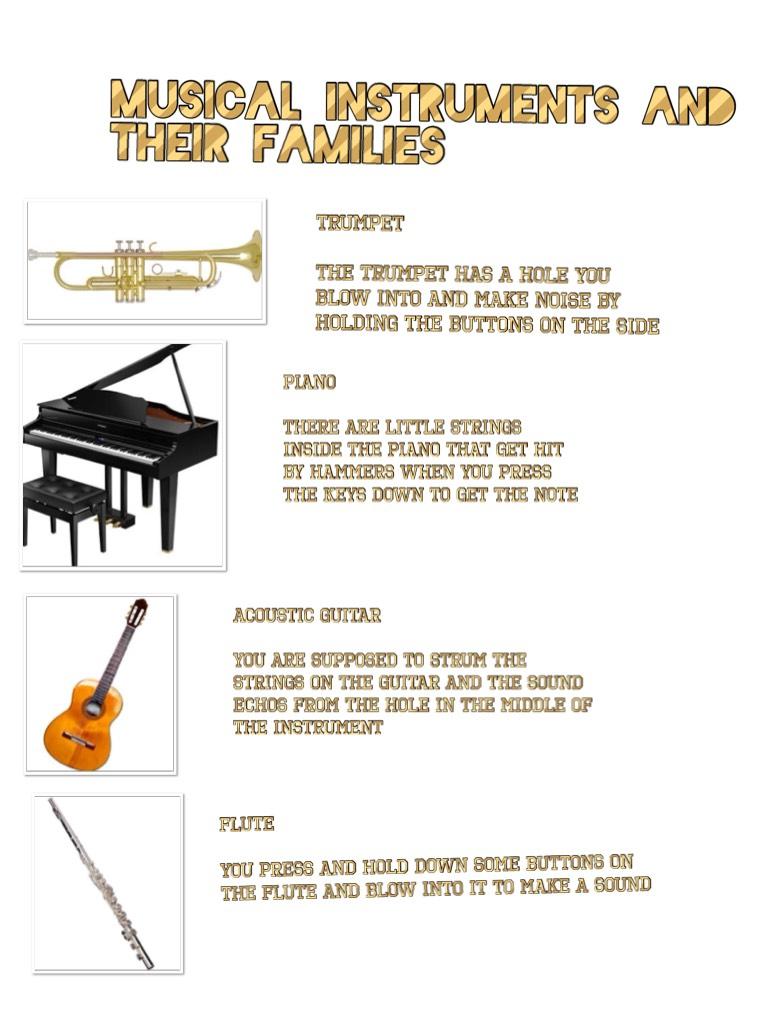 Instruments and their musical families!