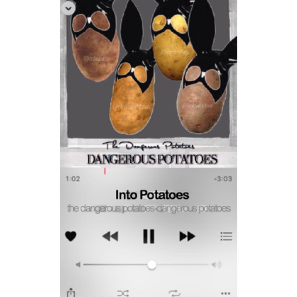 I'm so into potatoes, I can barely breathe...👀💜😚 -the dangerous potatoes ☁️