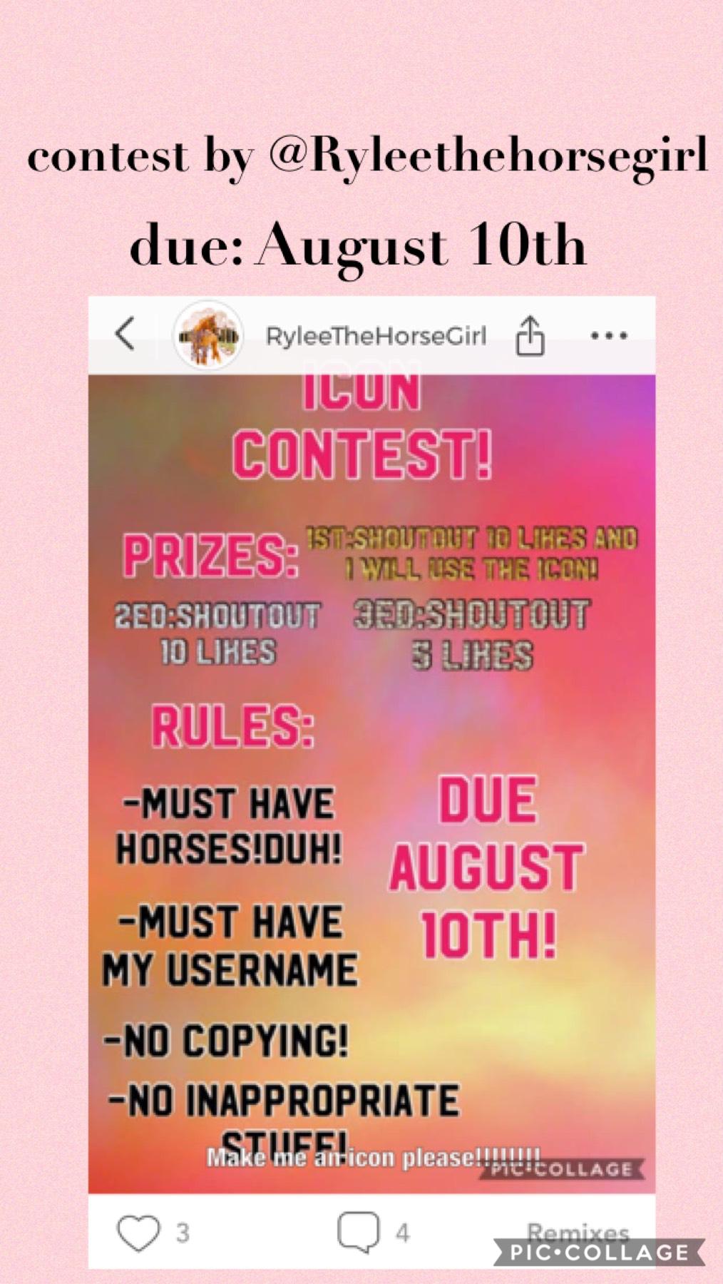 contest at @ryleethehorsegirl 's account 