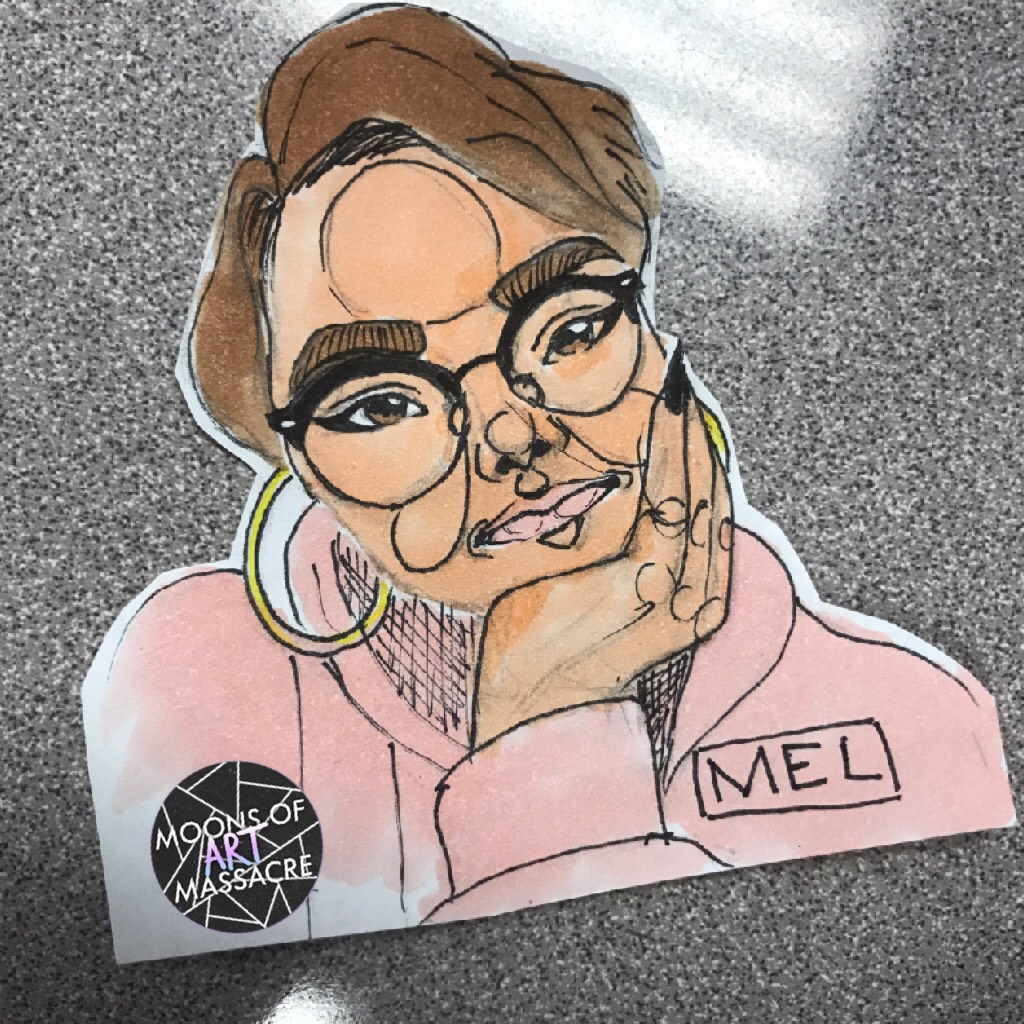 I drew my fren mel. She look like a goddess😤👌🏽👌🏽