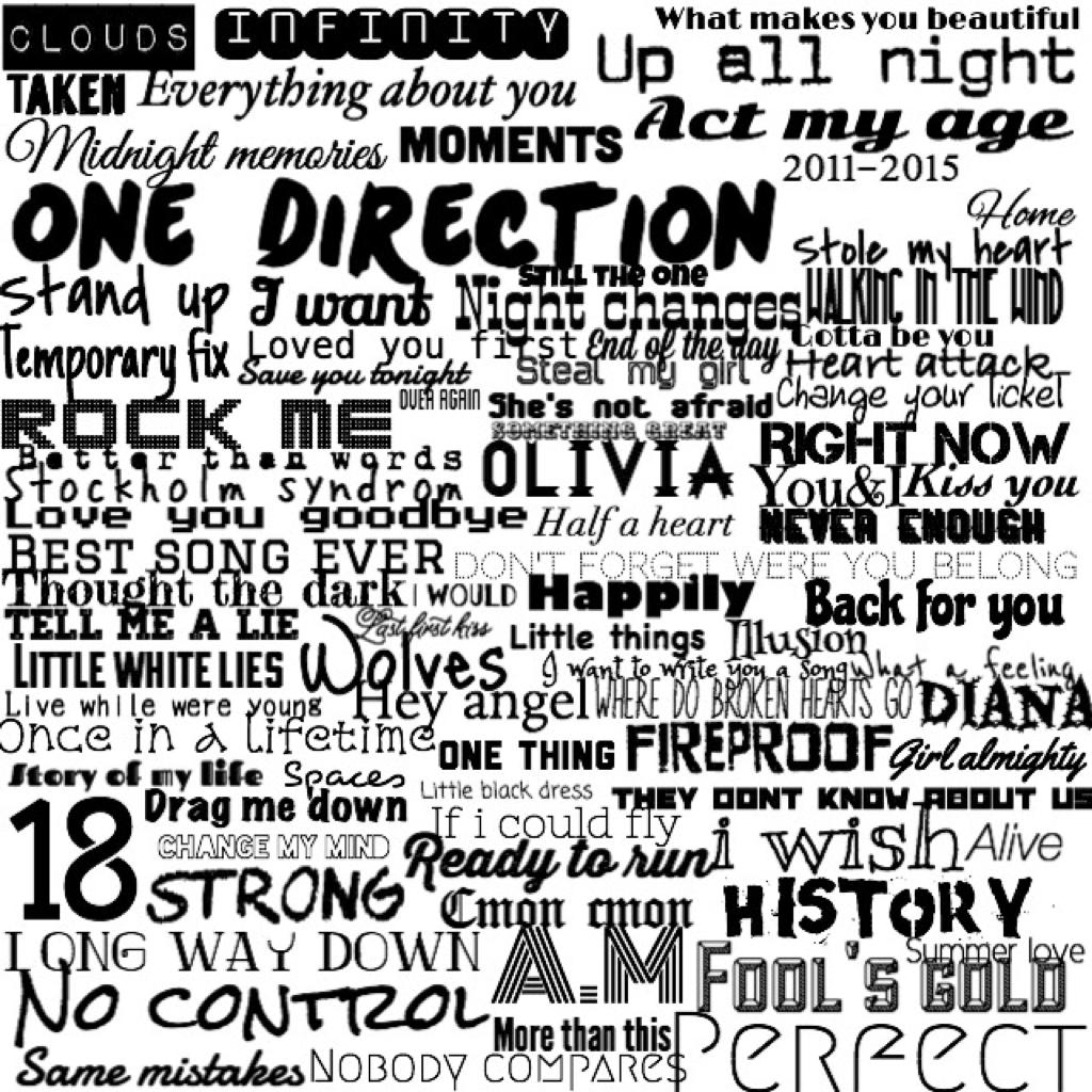 All the 1D songs:)