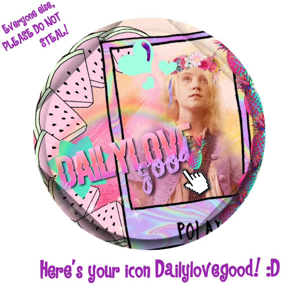 Here's your icon Dailylovegood! :D