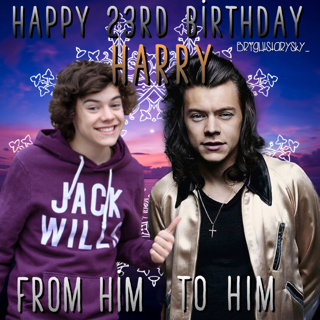 Happy Birthday Harry! You really have grown to become a gorgeous man:)xx