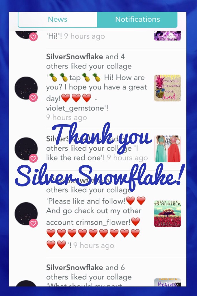 Thank you SilverSnowflake!