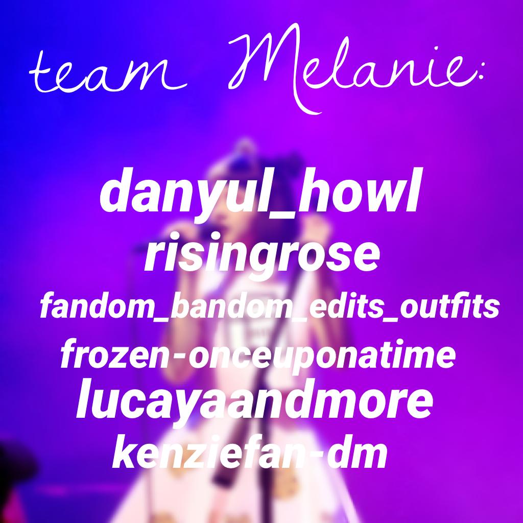 CLICK PLEASEE

TEAM MELANIE IS FULL!!
NOW YOU NEED TO DECIDE WHO'S GONNA BE THE CAPTAIN!