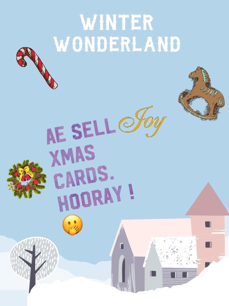 AE sell Xmas cards.  Hooray !🤭 and OMG 😮 