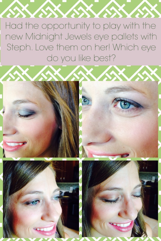 Had the opportunity to play with the new Midnight Jewels eye pallets with Steph. Love them on her! Which eye do you like best? 