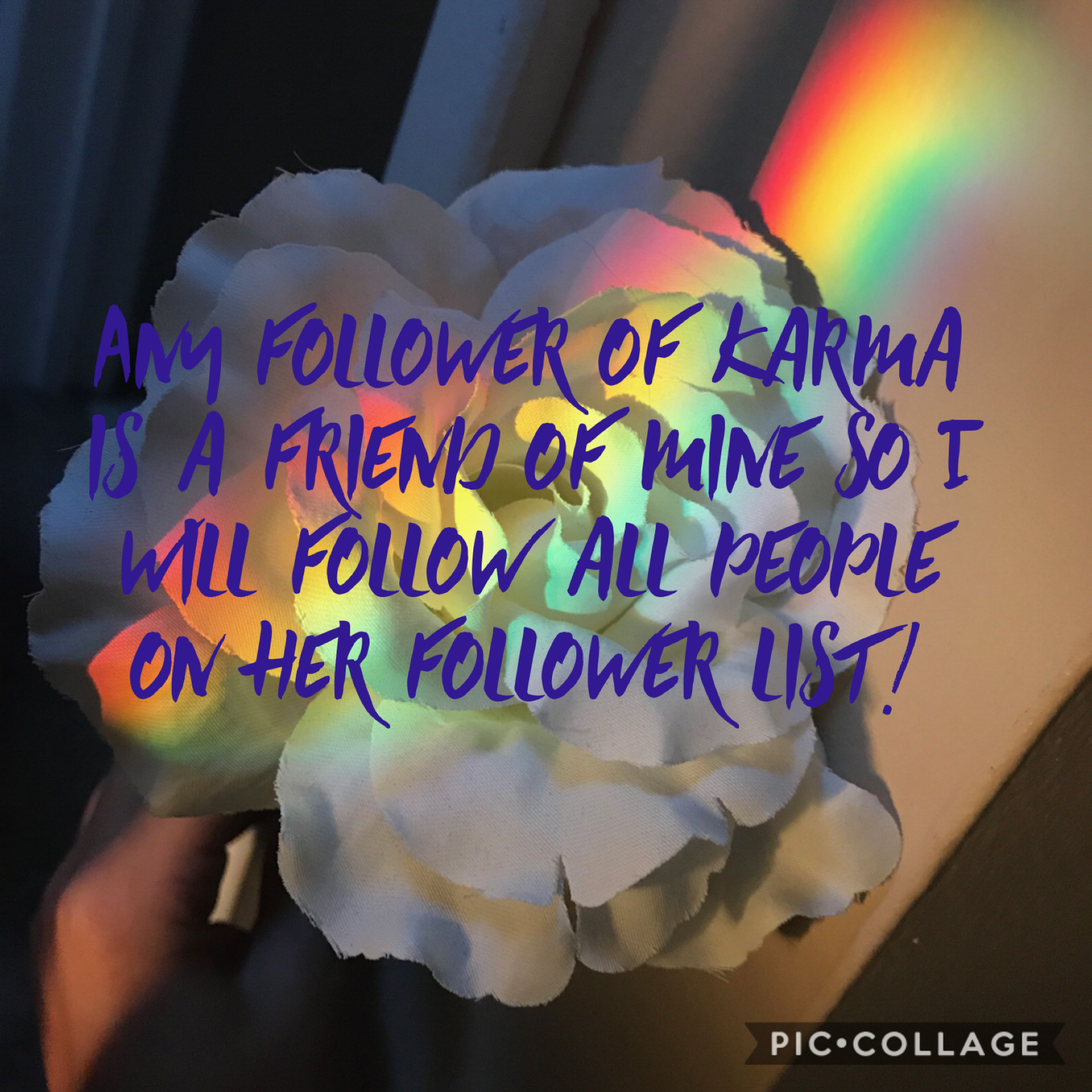 I will follow many people for Karma!