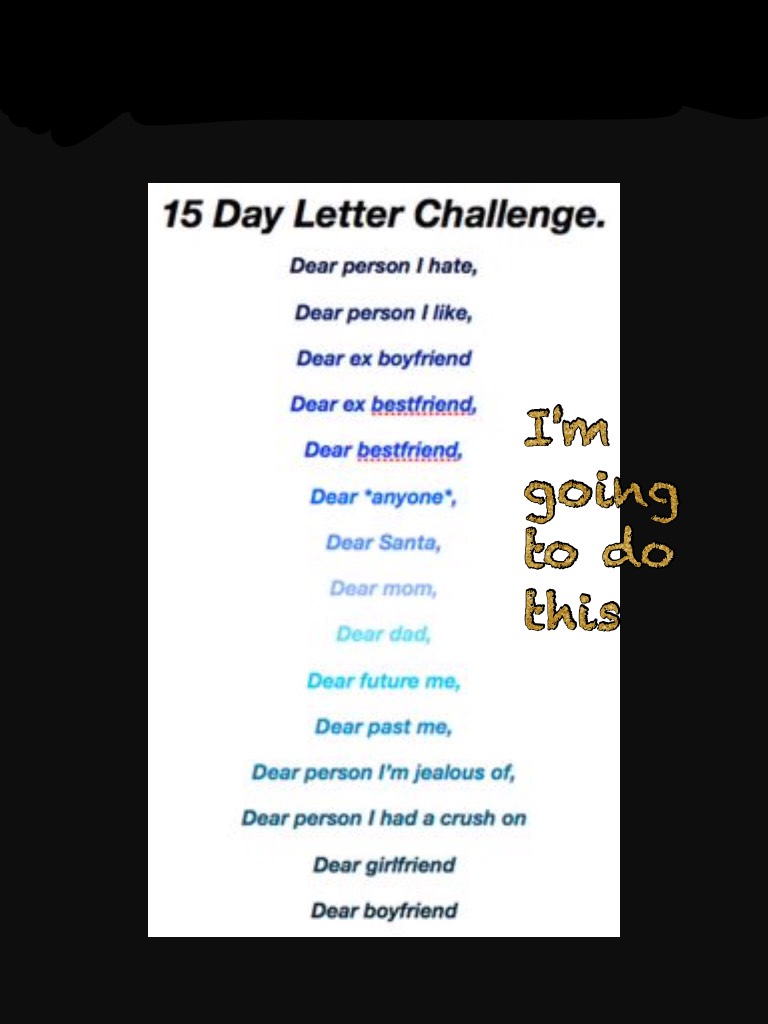 I'm going to do this 