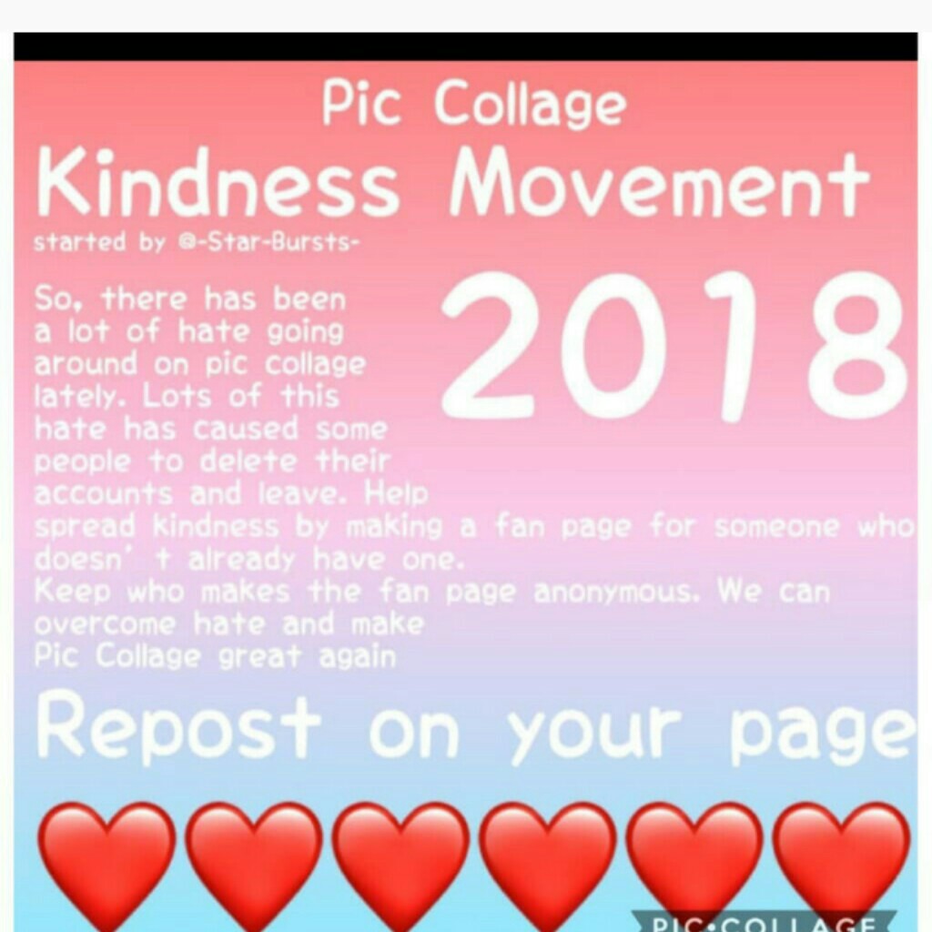 🚫i know i havent posted (tap)🚫
I know I haven't posted a real collage in forever but this is a huge movement going around and its real important now cuz I was followed by a hate page! just report their collages and block. stay confident ❤