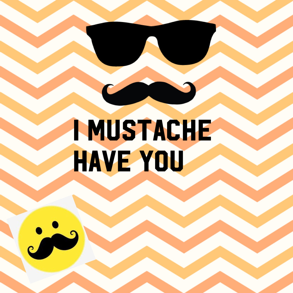 I mustache have you 