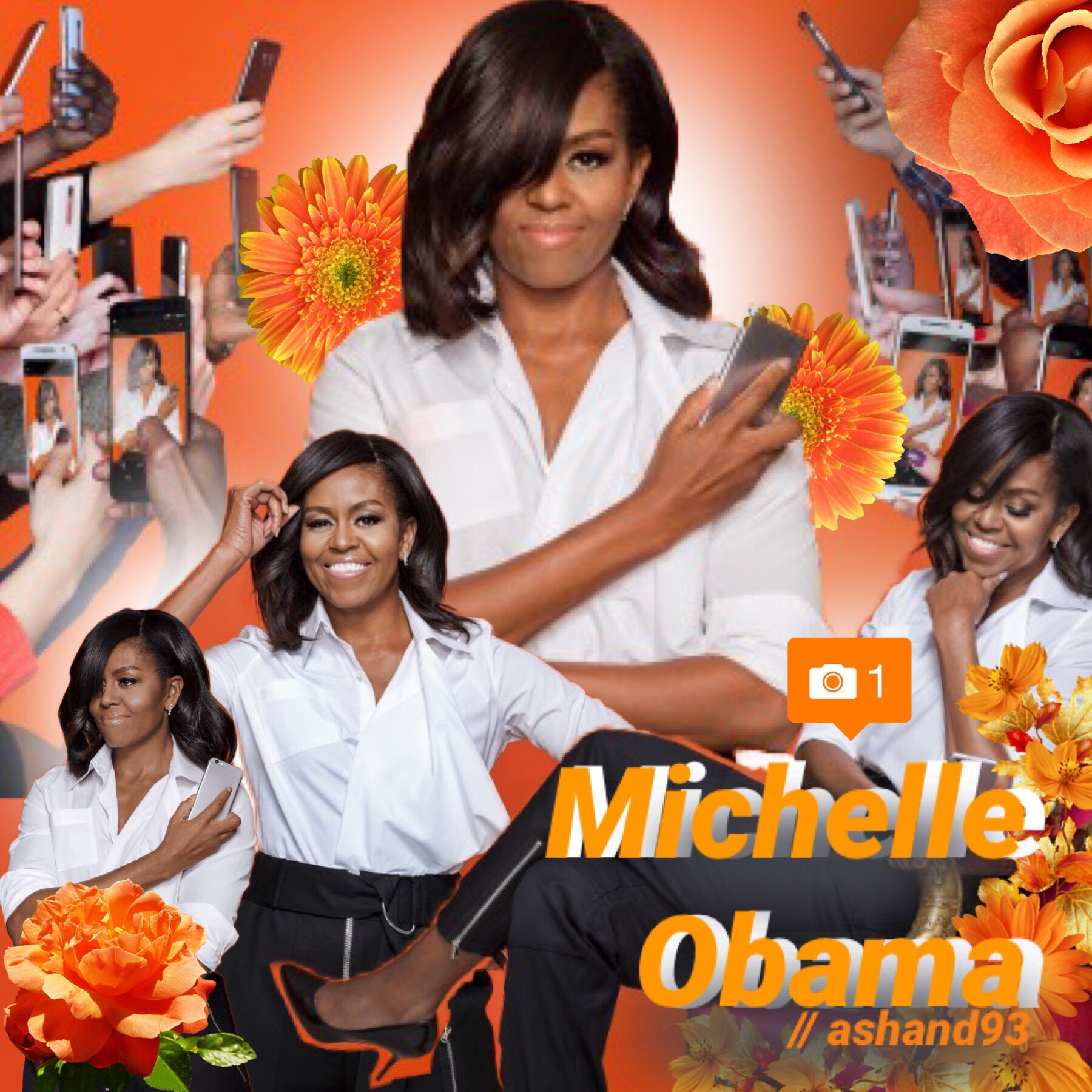 🍊👩🏾‍💼👡
// ashand93 
Politics aside.. she put a very high standard to the title of First Lady ✨