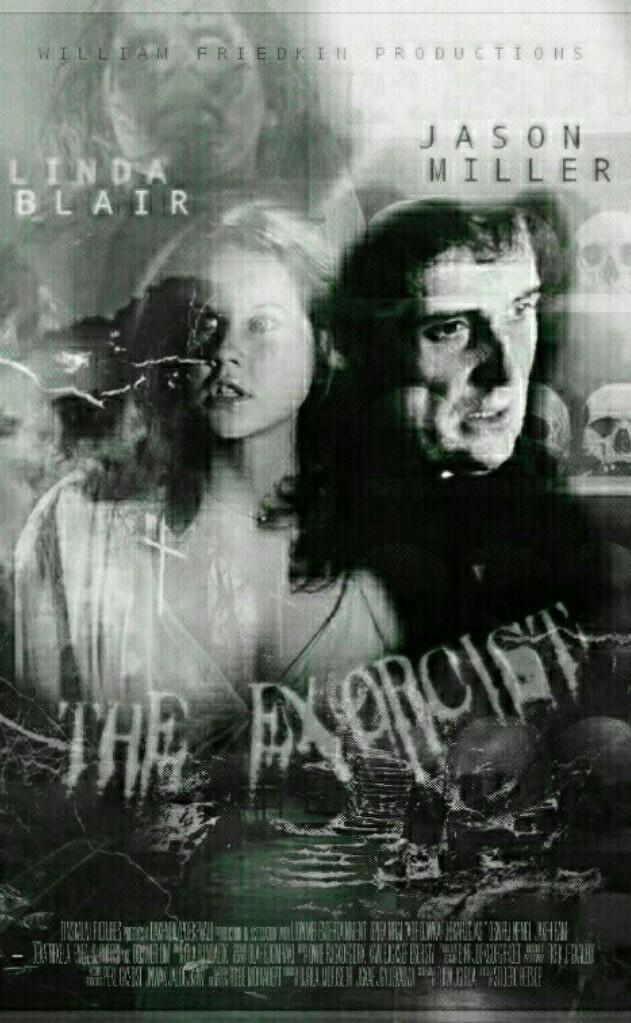 sweet movie poster i made for THE EXORCIST for a graphic comp ! b/w filter :))