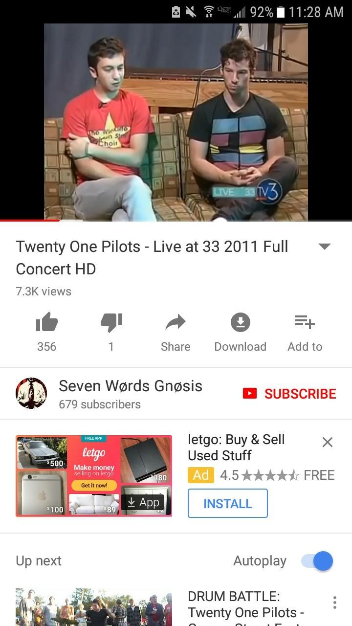 WoWiE i rlly liked this old interview/performance. and josh's hair😍(+ tyler going through alittle puberty😂)