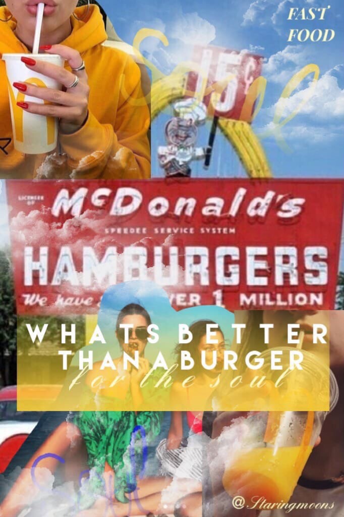 Here's my entry for the Piccollage fast food contest! I really love how this one turned out, if you go like my remix of it I'll give you a spam💖👌🏻✨