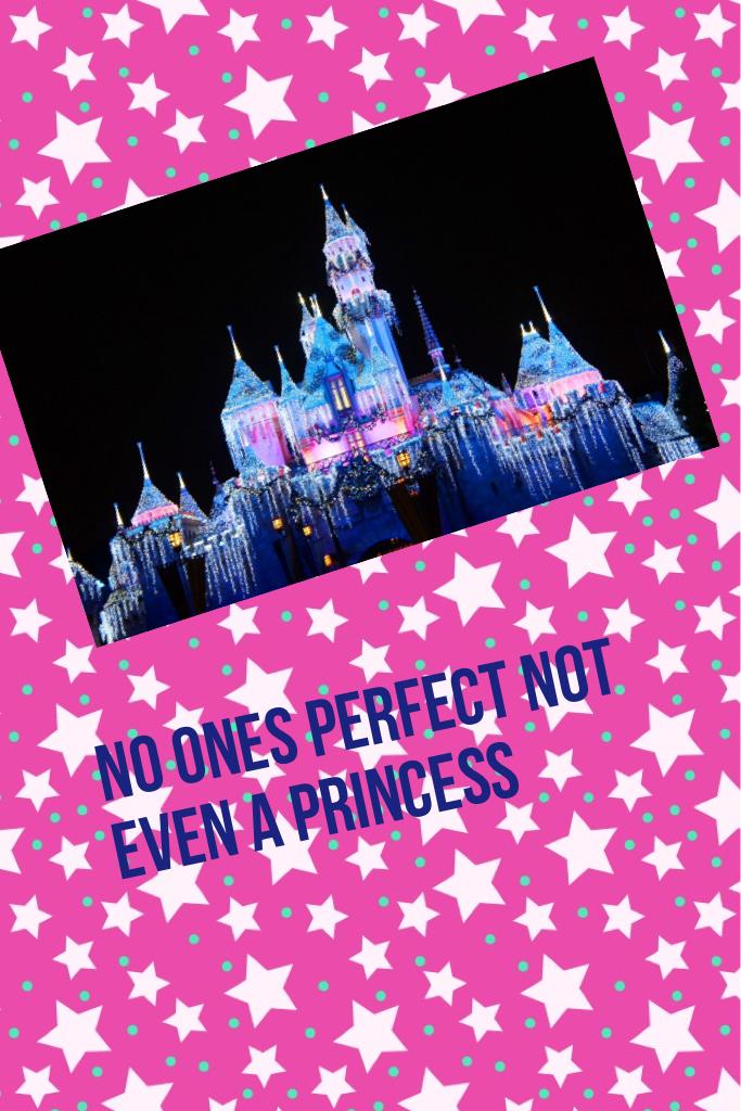 No ones perfect not even a princess 