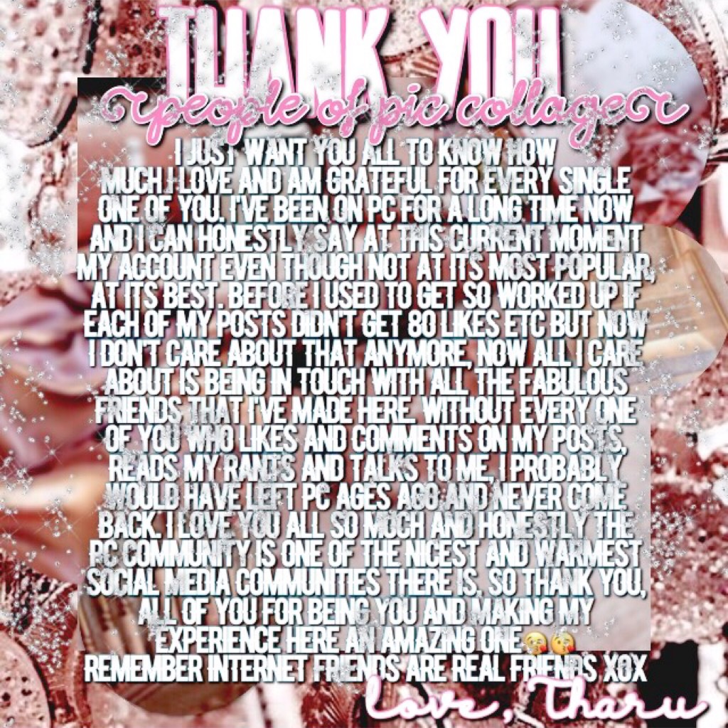 starting off my rose gold theme with some gratitude💗💗 if you read this whole thing, know this collage is dedicated to you 😘