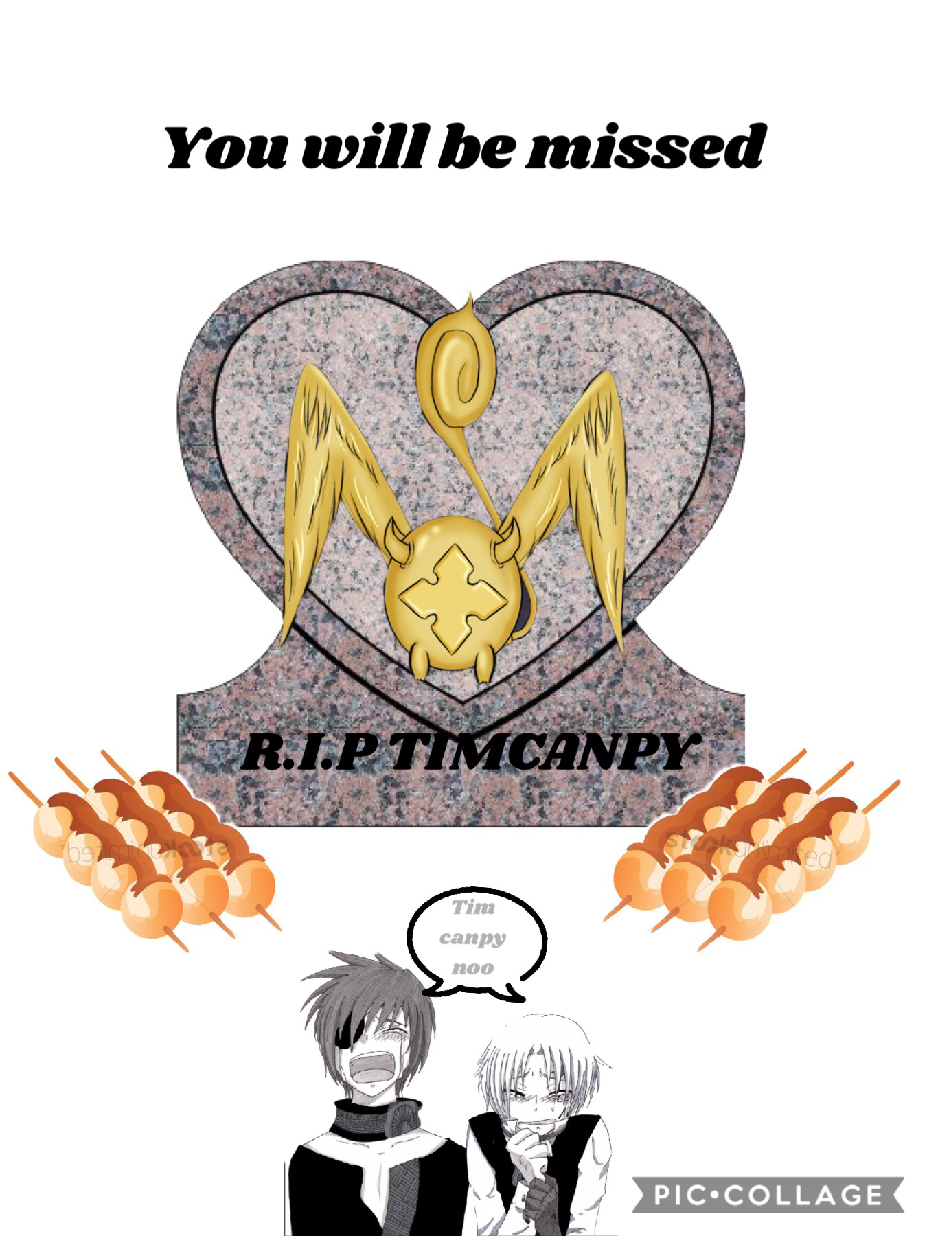 R.I.P TIMCANPY (TAP) 
TIMCANPY IS A BELOVED GOLEM IN THE MANGA AND ANIME SERIES D.GRAY-MAN