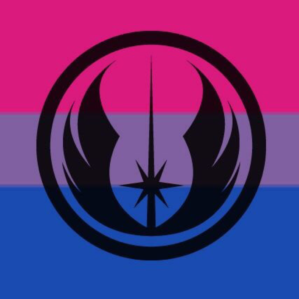 lolzor. this exists. this is basically me and star wars combined 😂 Bi pride 💗💜💙