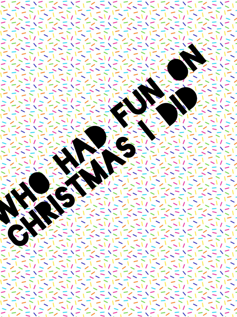 Who had fun on Christmas I did 