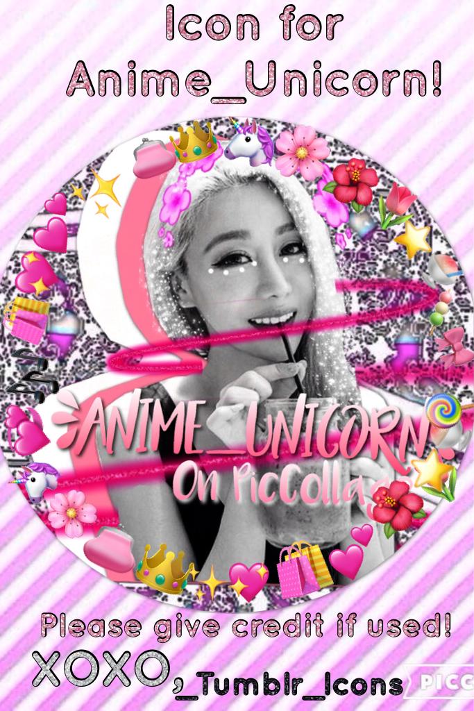 💕Click💕
Icon for Anime_Unicorn! I'm going to be doing a contest soon! Don't worry I'll still be doing icons though💕