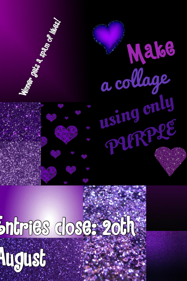 Contest! 
Can you make a collage using only my favourite colour?? 
