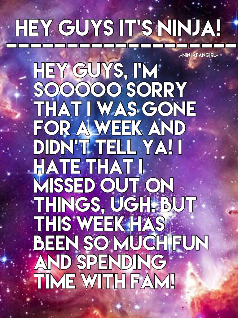 // comment on how your week has been //
