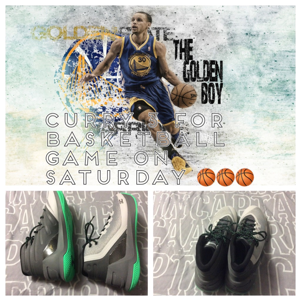 Curry 3 for basketball game on Saturday 🏀🏀🏀
