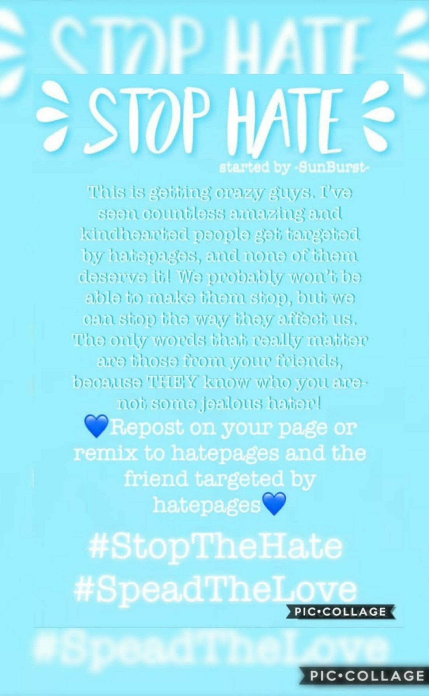 💙STOP THE HATE💙