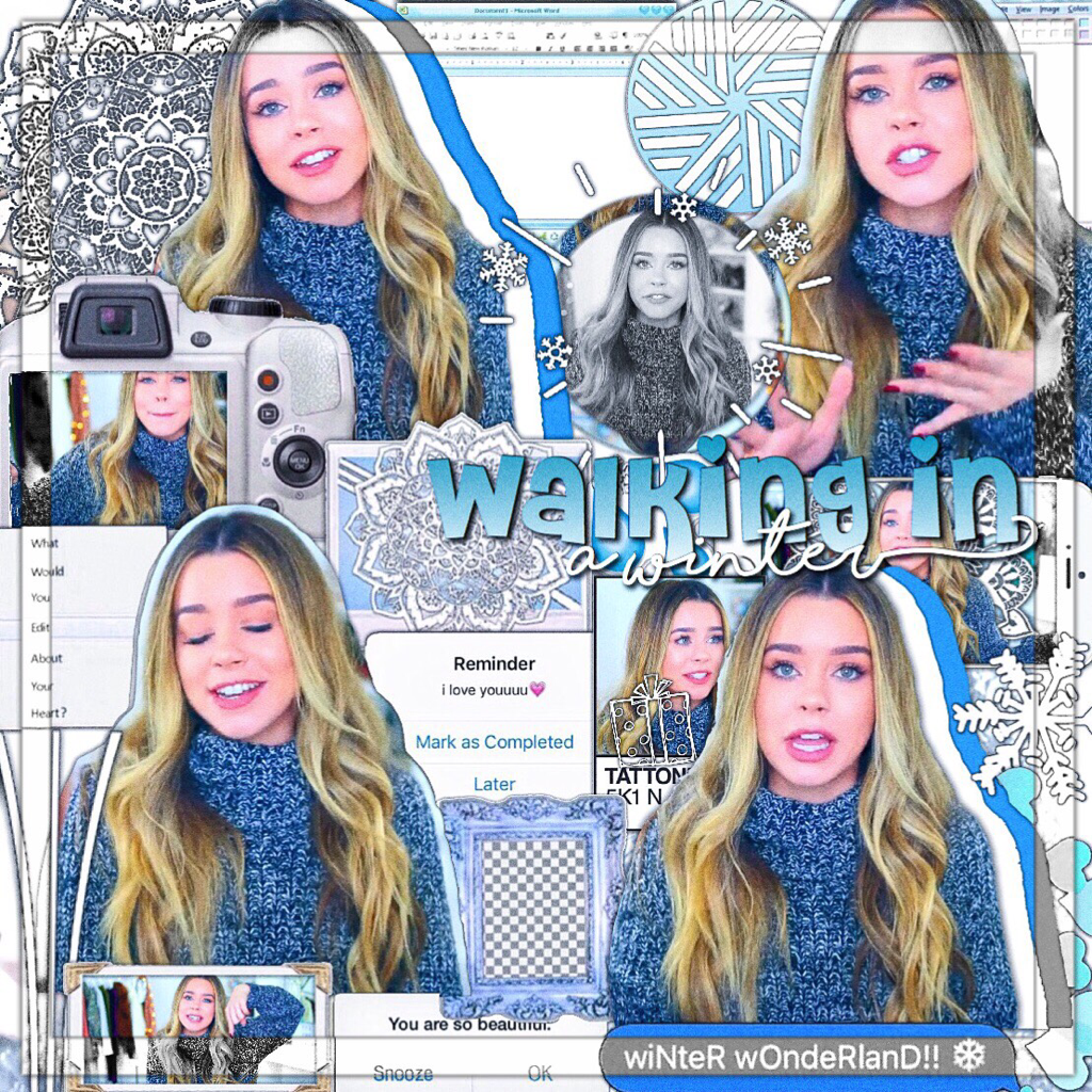 Ok so this is not exactly Christmas but it's blue so winter ❄️😂 themed! New edit after 75 likes IM FINALLY ON WINTER BREAK!! Expect a lot of new edits ayayayay 