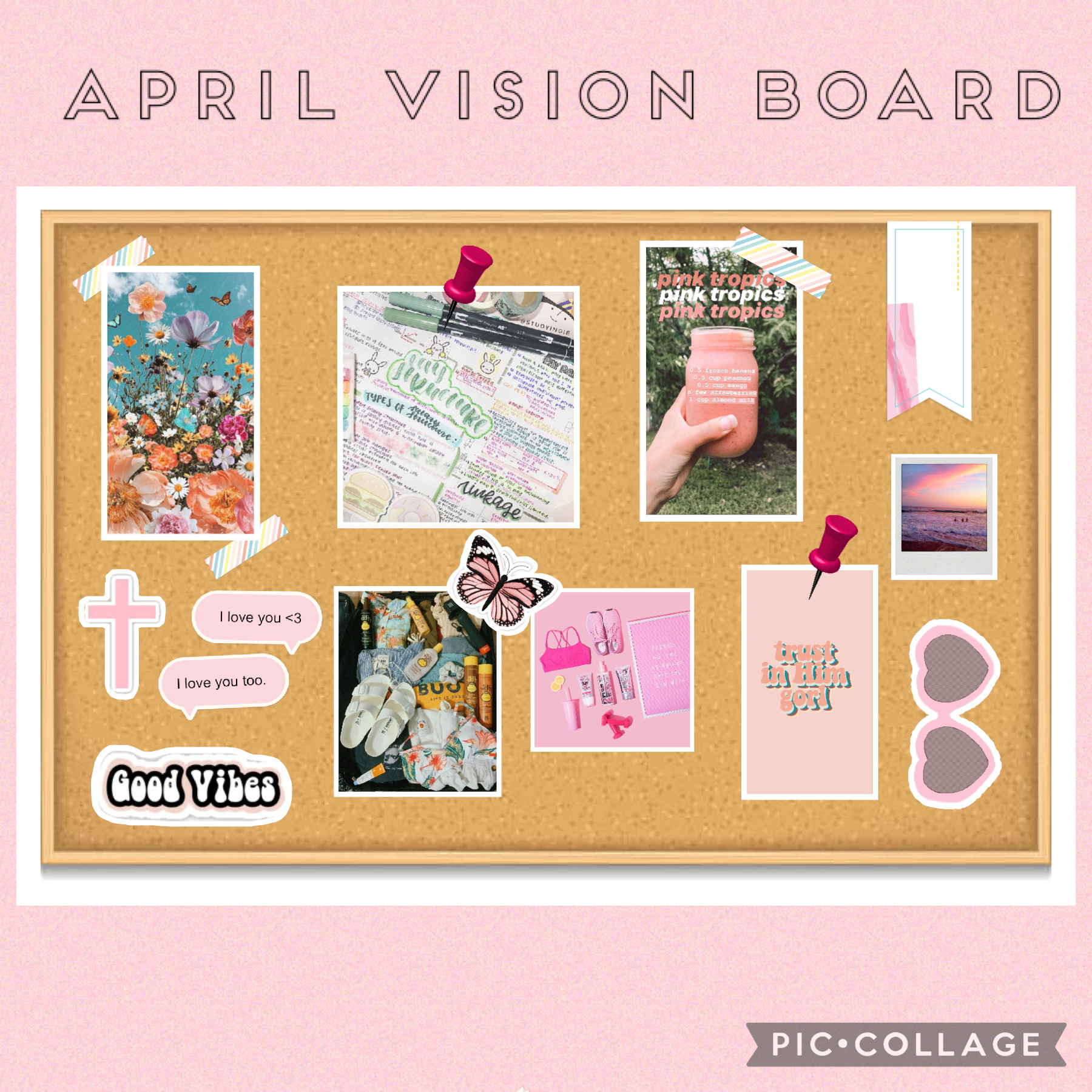 Vision board for the upcoming month:)