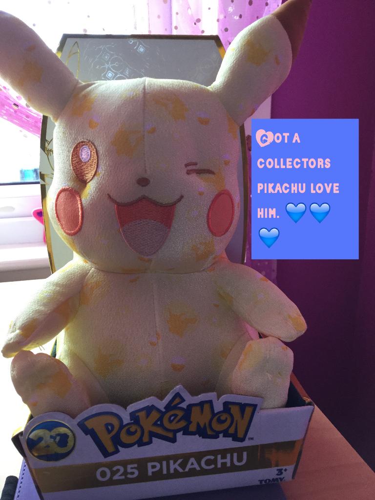 Got a collectors pikachu love him. 💙💙💙