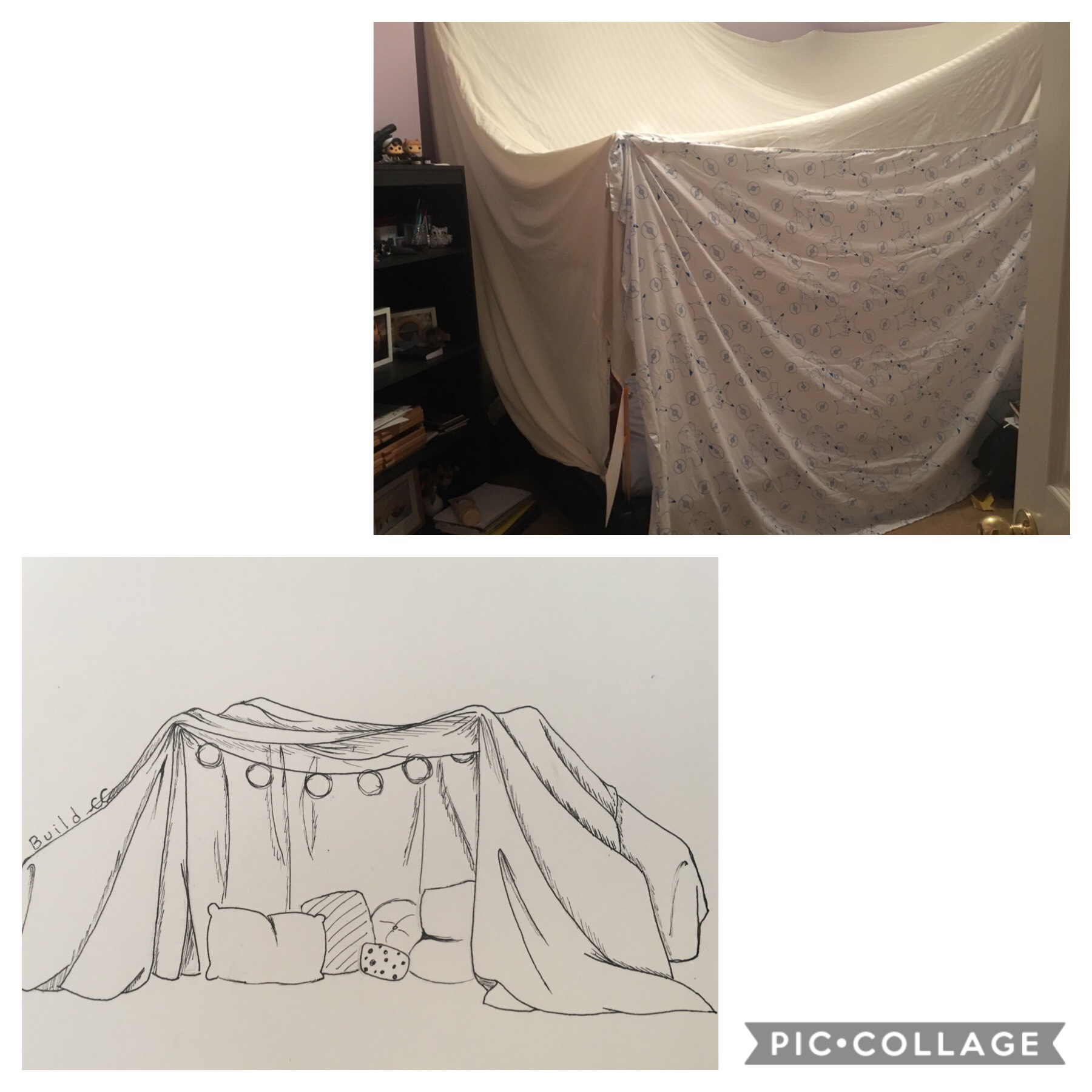 Inktober Day 5 - Build 

I chose to draw a blanket fort because I just recently made my own 🙃