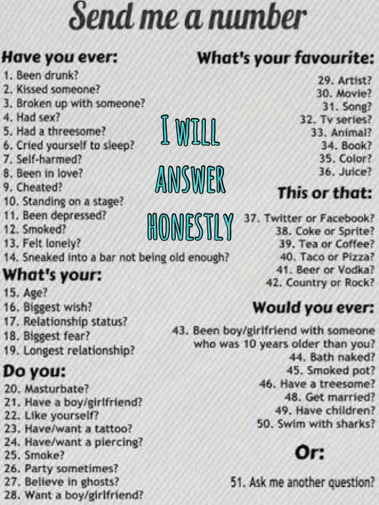 Please feel free to comment any numbers and I will definetly answer honestly