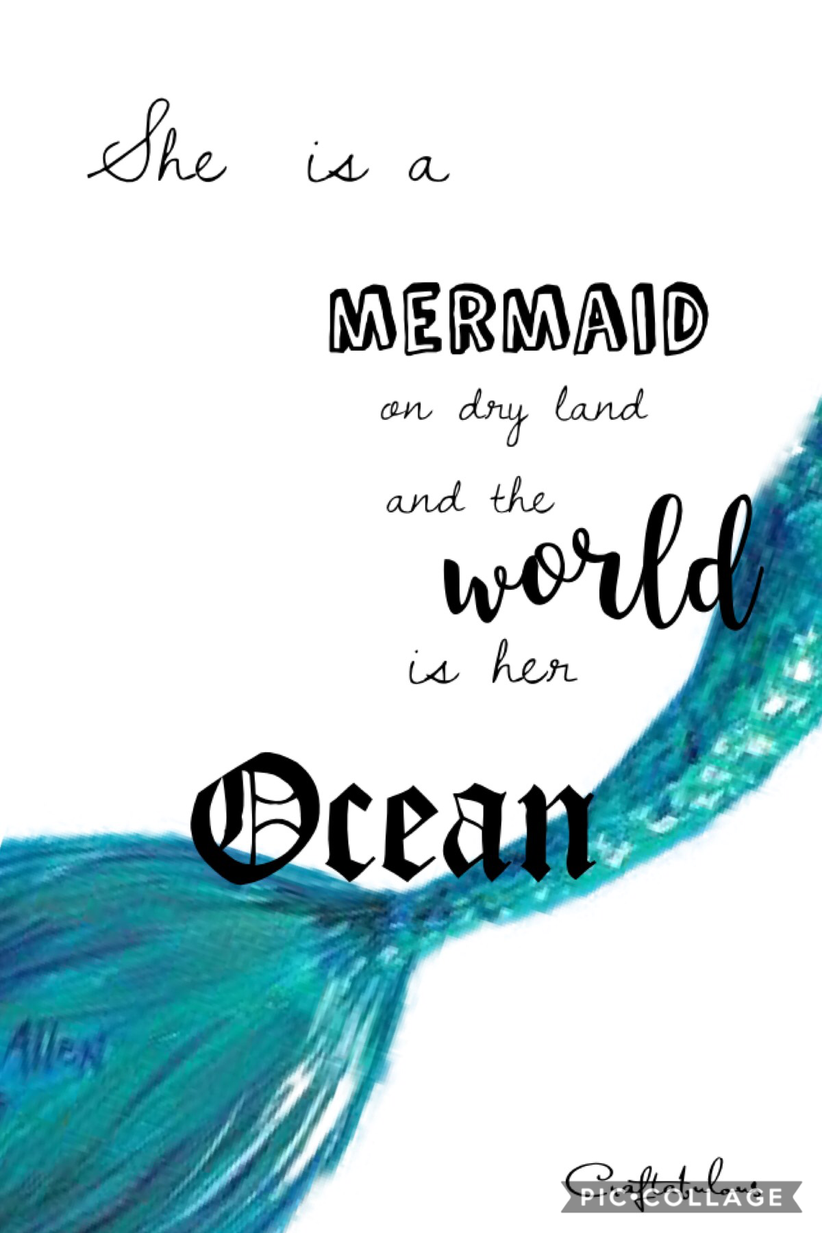 I might just do a few mermaid collages just because 