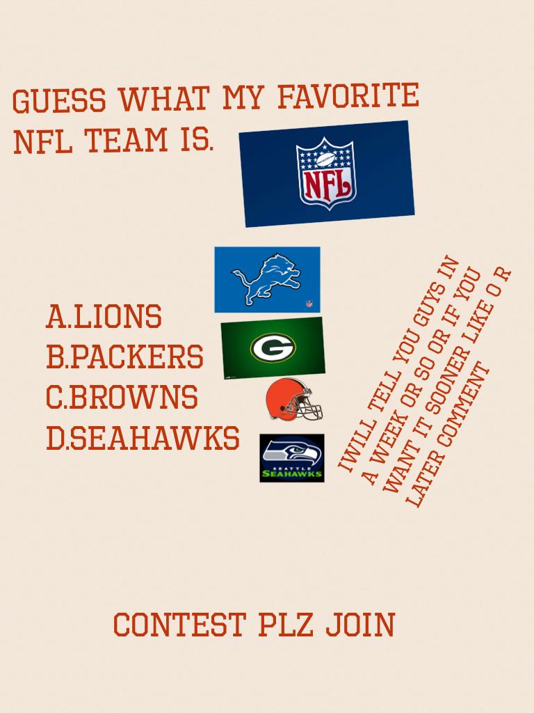 A.Lions
B.packers
C.browns
D.seahawks