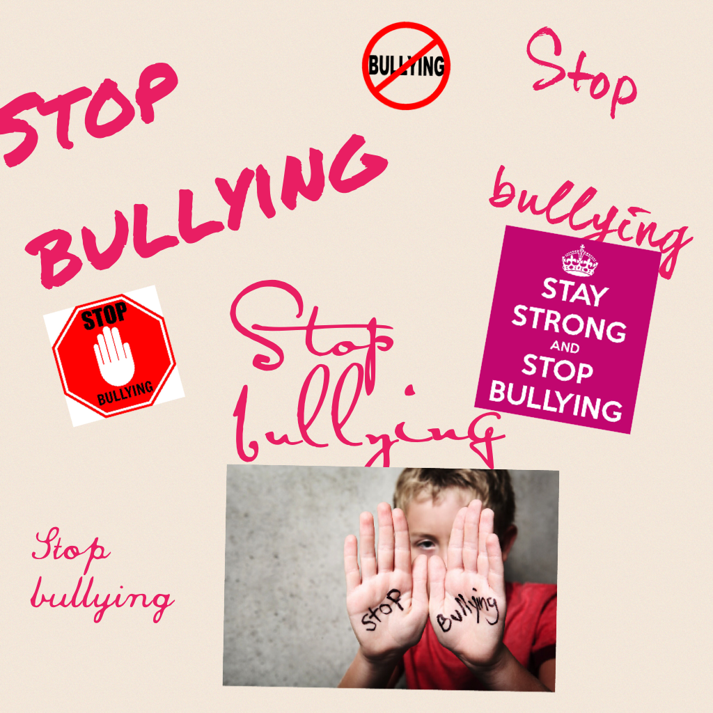 Stop bullying IT IS WRONG