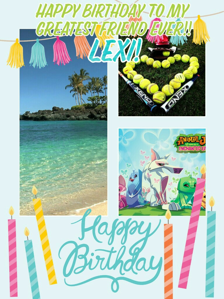 Happy birthday Lexi!! Sorry that I haven't posted in a while guys!!
I will try as hard as I can to keep up to date with collages. I will try to post every Saturday and Tuesday.