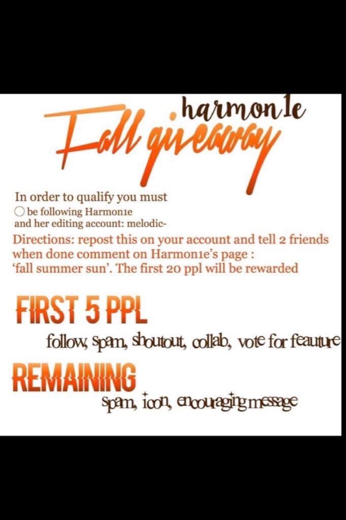 🍁tap🍁

REPOST! Harmon1e has awesome collages and totally deserves so many more followers!❤️