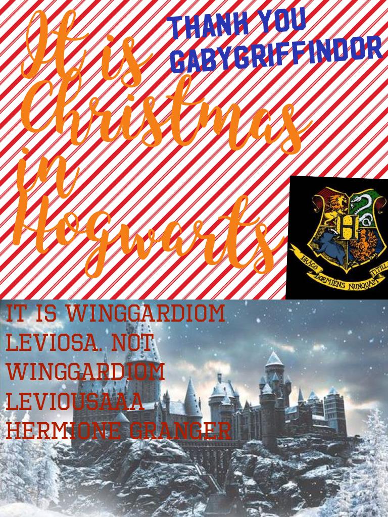 It is Christmas in Hogwarts