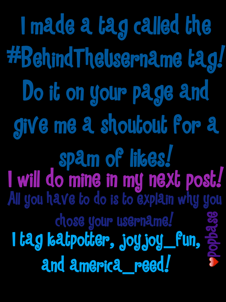 Do this tag and give me a shoutout for spam!